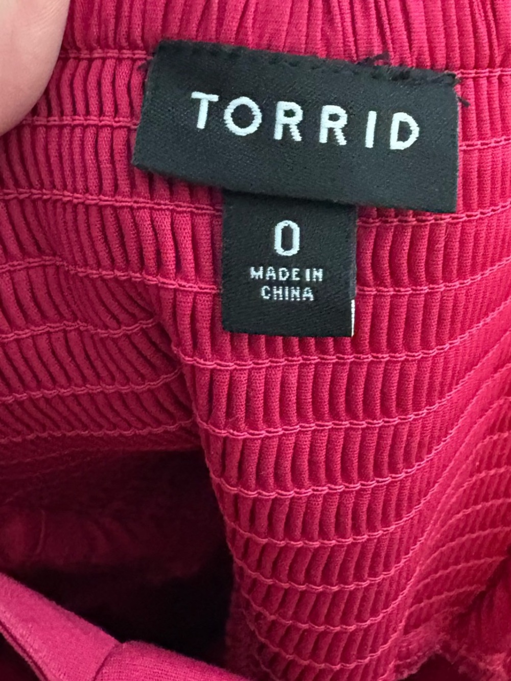TORRID Mini Poplin Tie-Front Skater Dress Berry Size 0/L - Picture 13 of 13